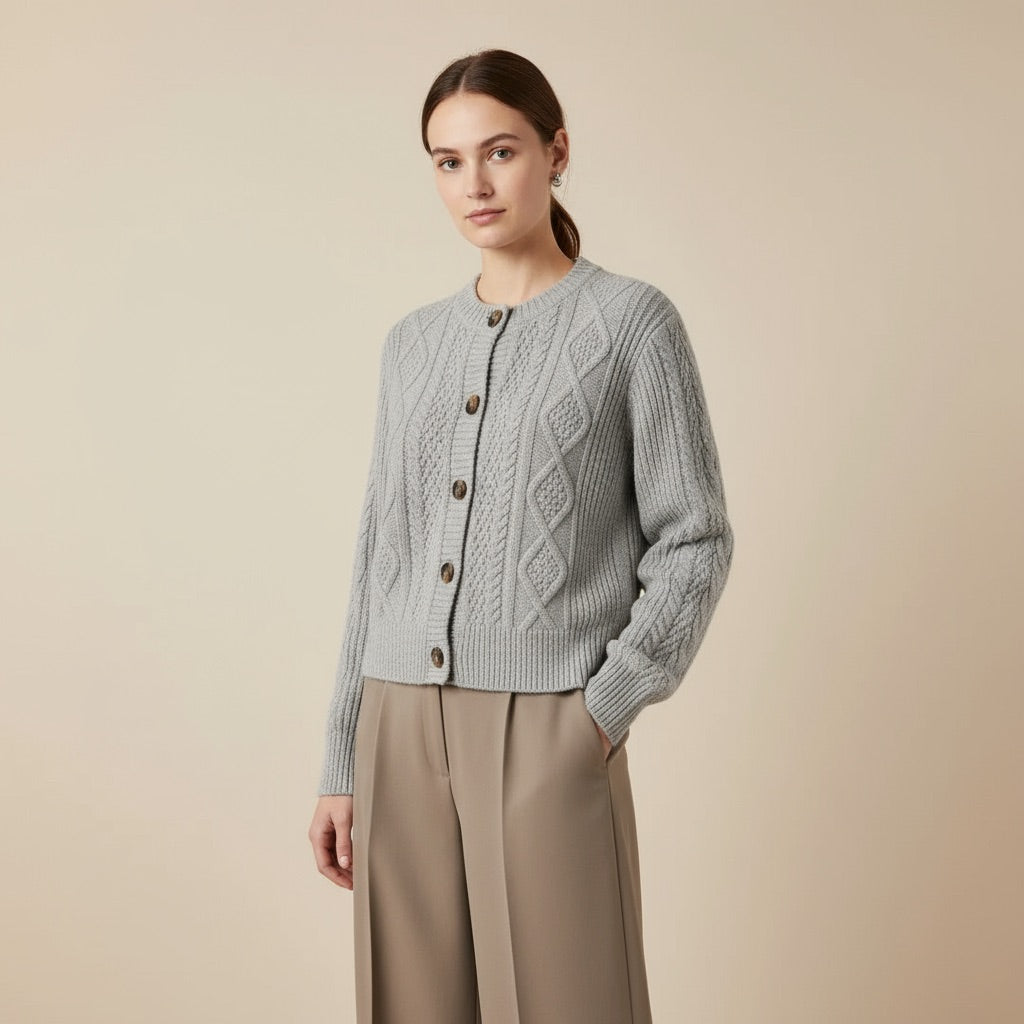 Kardigan Damski Milana – Elegancki i Wygodny z Długim Rękawem