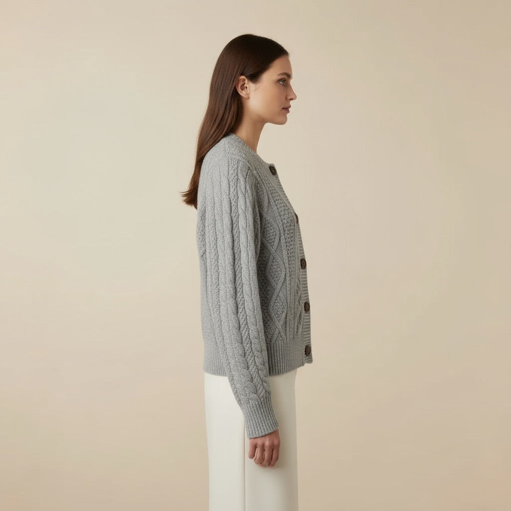 Kardigan Damski Milana – Elegancki i Wygodny z Długim Rękawem
