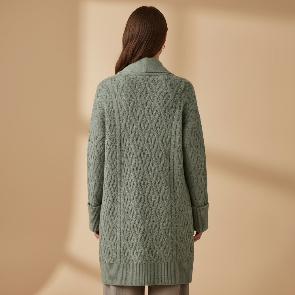 Kardigan Damski Oversize – Gruby, Wygodny z Praktycznymi Kieszeniami