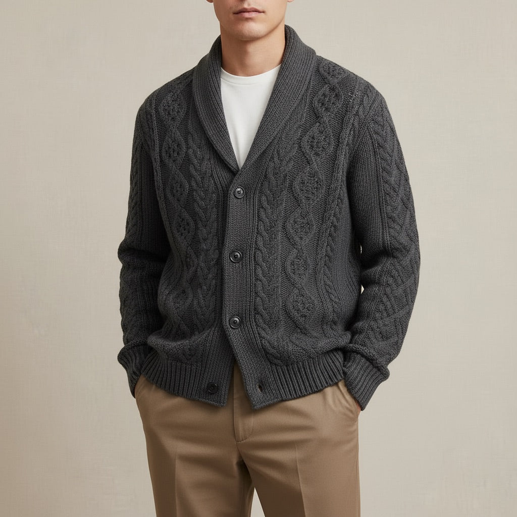 Kardigan Męski z Kwartowym Zamkiem – 100% Bawełna dla Komfortu